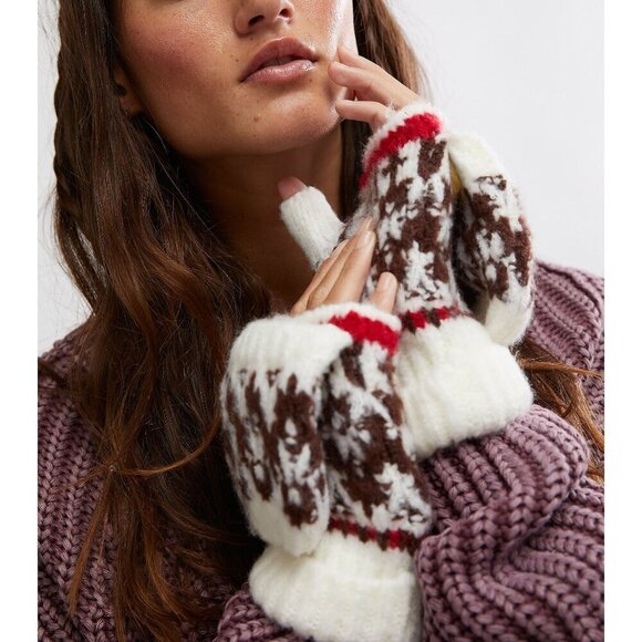 🆕 FREE PEOPLE First Frost Fairisle Gloves / Ivory
NWT OS - Picture 1 of 8
